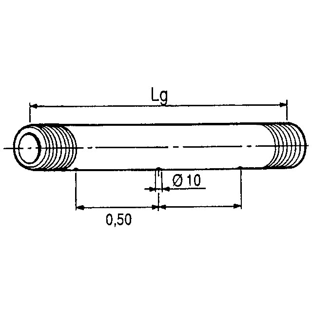 Tube de PE Brut Polypropylene Ø 25 MM LG 4,88 M référence fournisseur BED415483